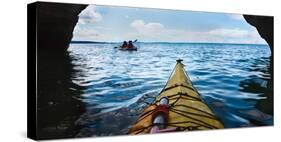 Sea Cave Kayaking Apostle Islands National Lakeshore-Steve Gadomski-Stretched Canvas