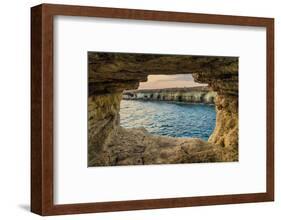 Sea caves at Cape Greco, Cyprus-Chris Mouyiaris-Framed Photographic Print