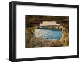 Sea caves at Cape Greco, Cyprus-Chris Mouyiaris-Framed Photographic Print