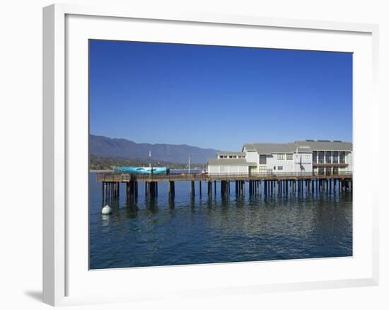 Sea Center on Stearns Wharf, Santa Barbara Harbor, California, United States of America-Richard Cummins-Framed Photographic Print