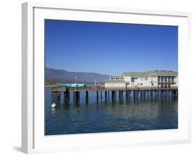 Sea Center on Stearns Wharf, Santa Barbara Harbor, California, United States of America-Richard Cummins-Framed Photographic Print