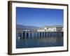 Sea Center on Stearns Wharf, Santa Barbara Harbor, California, United States of America-Richard Cummins-Framed Photographic Print