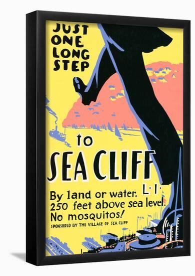 Sea Cliff Long Island NY Tourism Travel Vintage Ad Poster Print-null-Framed Poster