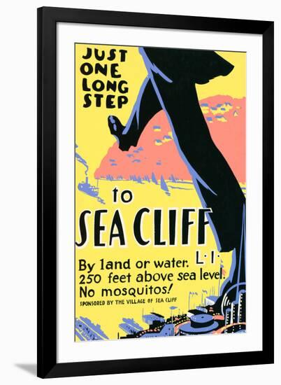 Sea Cliff Long Island NY Tourism Travel Vintage Ad-null-Framed Art Print