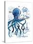 Sea Cliff Octopus-Julie Paton-Stretched Canvas