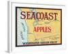 Sea Coast Apple Label - Yakima, WA-Lantern Press-Framed Art Print