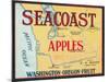 Sea Coast Apple Label - Yakima, WA-Lantern Press-Mounted Art Print