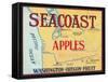 Sea Coast Apple Label - Yakima, WA-Lantern Press-Framed Stretched Canvas
