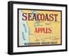 Sea Coast Apple Label - Yakima, WA-Lantern Press-Framed Art Print