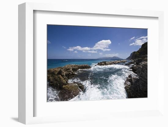 Sea Coast, Bagni Di Tiberio, Anacapri, Capri Island, Campania, Italy-Massimo Borchi-Framed Photographic Print