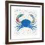 Sea Creature Crab Color-Courtney Prahl-Framed Art Print