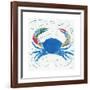 Sea Creature Crab Color-Courtney Prahl-Framed Art Print