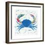 Sea Creature Crab Color-Courtney Prahl-Framed Art Print