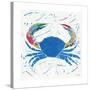 Sea Creature Crab Color-Courtney Prahl-Stretched Canvas