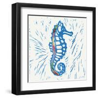 Sea Creature Sea Horse Color-Courtney Prahl-Framed Art Print