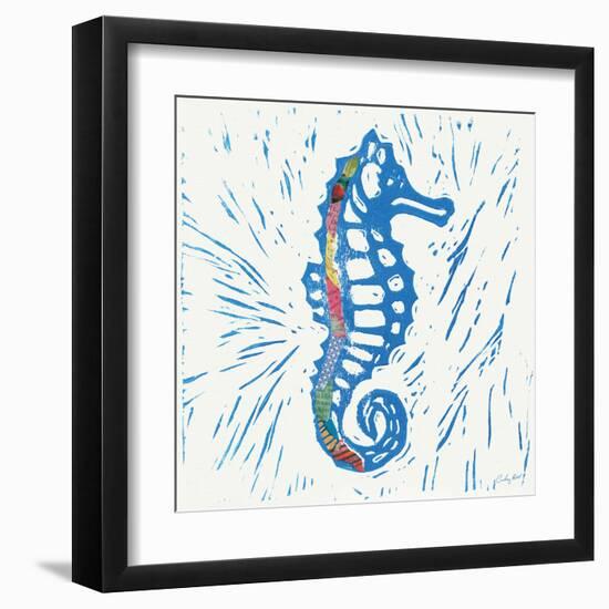 Sea Creature Sea Horse Color-Courtney Prahl-Framed Art Print