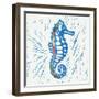 Sea Creature Sea Horse Color-Courtney Prahl-Framed Art Print