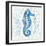 Sea Creature Sea Horse Color-Courtney Prahl-Framed Art Print