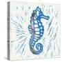 Sea Creature Sea Horse Color-Courtney Prahl-Stretched Canvas