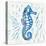 Sea Creature Sea Horse Color-Courtney Prahl-Stretched Canvas