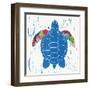 Sea Creature Turtle Color-Courtney Prahl-Framed Art Print