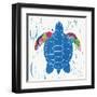 Sea Creature Turtle Color-Courtney Prahl-Framed Art Print