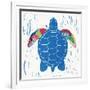 Sea Creature Turtle Color-Courtney Prahl-Framed Art Print