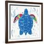 Sea Creature Turtle Color-Courtney Prahl-Framed Art Print