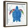 Sea Creature Turtle Color-Courtney Prahl-Framed Art Print