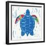 Sea Creature Turtle Color-Courtney Prahl-Framed Art Print