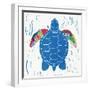 Sea Creature Turtle Color-Courtney Prahl-Framed Art Print