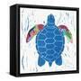 Sea Creature Turtle Color-Courtney Prahl-Framed Stretched Canvas