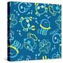 Sea Creatures Glowing under the Sea-Adam Fahey-Stretched Canvas