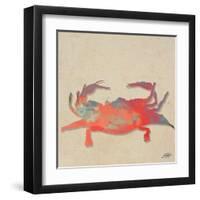 Sea Creatures on Tan I-Julie DeRice-Framed Art Print