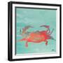 Sea Creatures on Teal I-Julie DeRice-Framed Art Print