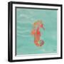 Sea Creatures on Teal III-Julie DeRice-Framed Art Print