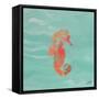 Sea Creatures on Teal III-Julie DeRice-Framed Stretched Canvas