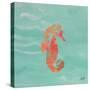 Sea Creatures on Teal III-Julie DeRice-Stretched Canvas