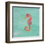 Sea Creatures on Teal IV-Julie DeRice-Framed Art Print