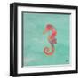 Sea Creatures on Teal IV-Julie DeRice-Framed Art Print