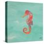 Sea Creatures on Teal IV-Julie DeRice-Stretched Canvas