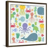 Sea Creatures-Elizabeth Caldwell-Framed Giclee Print