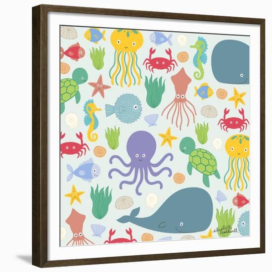 Sea Creatures-Elizabeth Caldwell-Framed Giclee Print