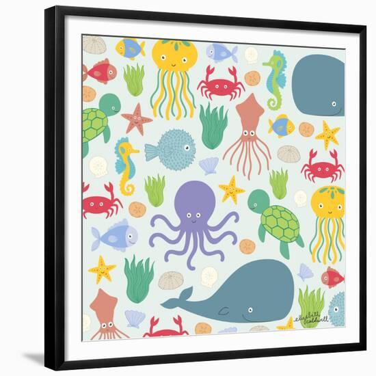 Sea Creatures-Elizabeth Caldwell-Framed Giclee Print