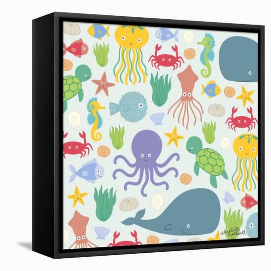 Sea Creatures-Elizabeth Caldwell-Framed Stretched Canvas