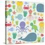 Sea Creatures-Elizabeth Caldwell-Stretched Canvas