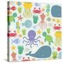 Sea Creatures-Elizabeth Caldwell-Stretched Canvas