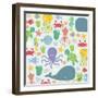 Sea Creatures-Elizabeth Caldwell-Framed Premium Giclee Print