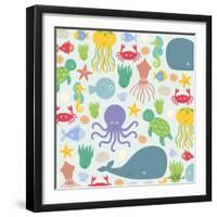 Sea Creatures-Elizabeth Caldwell-Framed Premium Giclee Print
