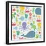 Sea Creatures-Elizabeth Caldwell-Framed Premium Giclee Print